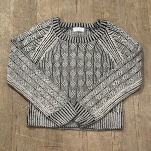 Sage The Label Grey & Black Knit Sweater Size Small